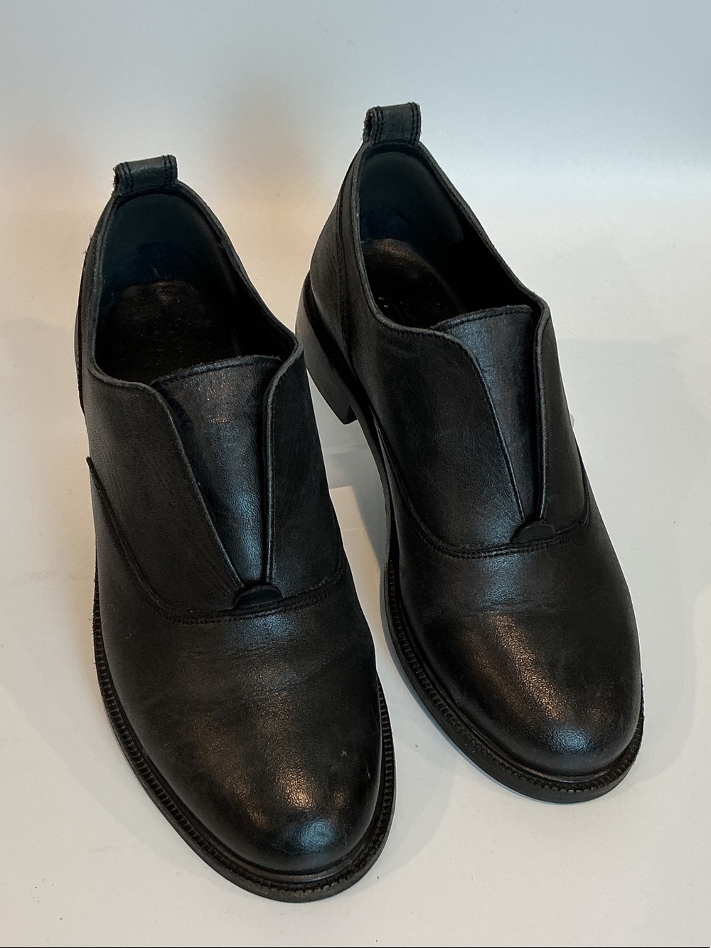 Frye Womens Black Leather Campus Oxford Slip-On Loafers, SIZE 6.5